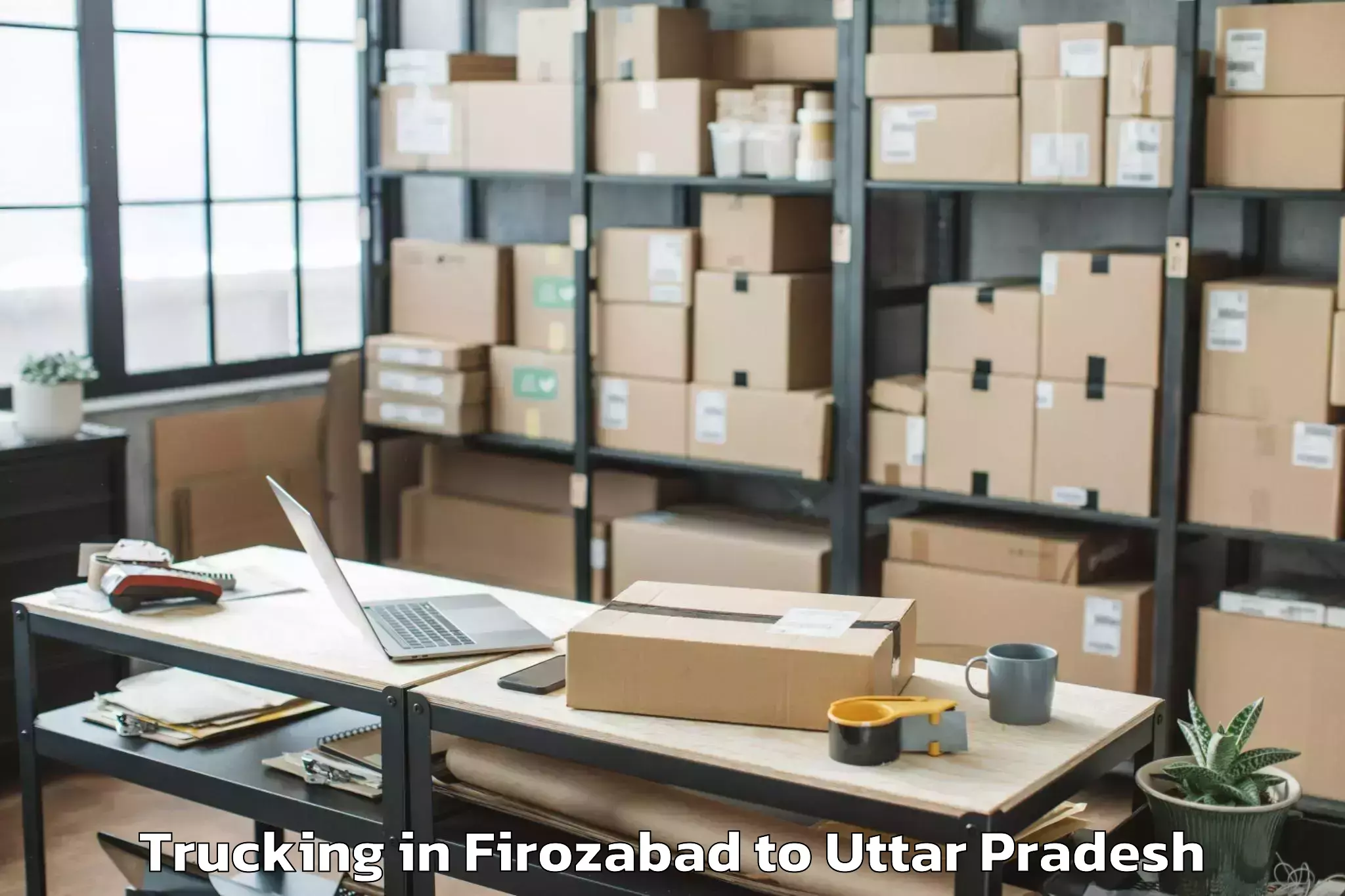 Easy Firozabad to Lalganj Trucking Booking